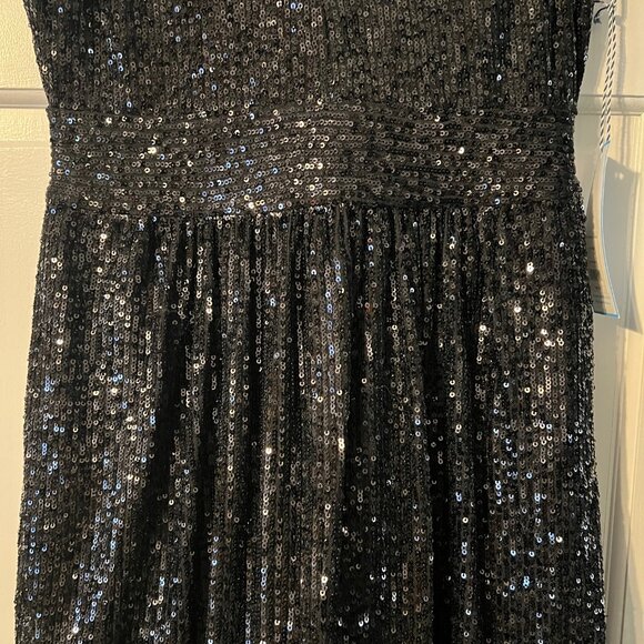 Women's Draper James V-Neck Black Sequin Dress - Picture 4 of 6